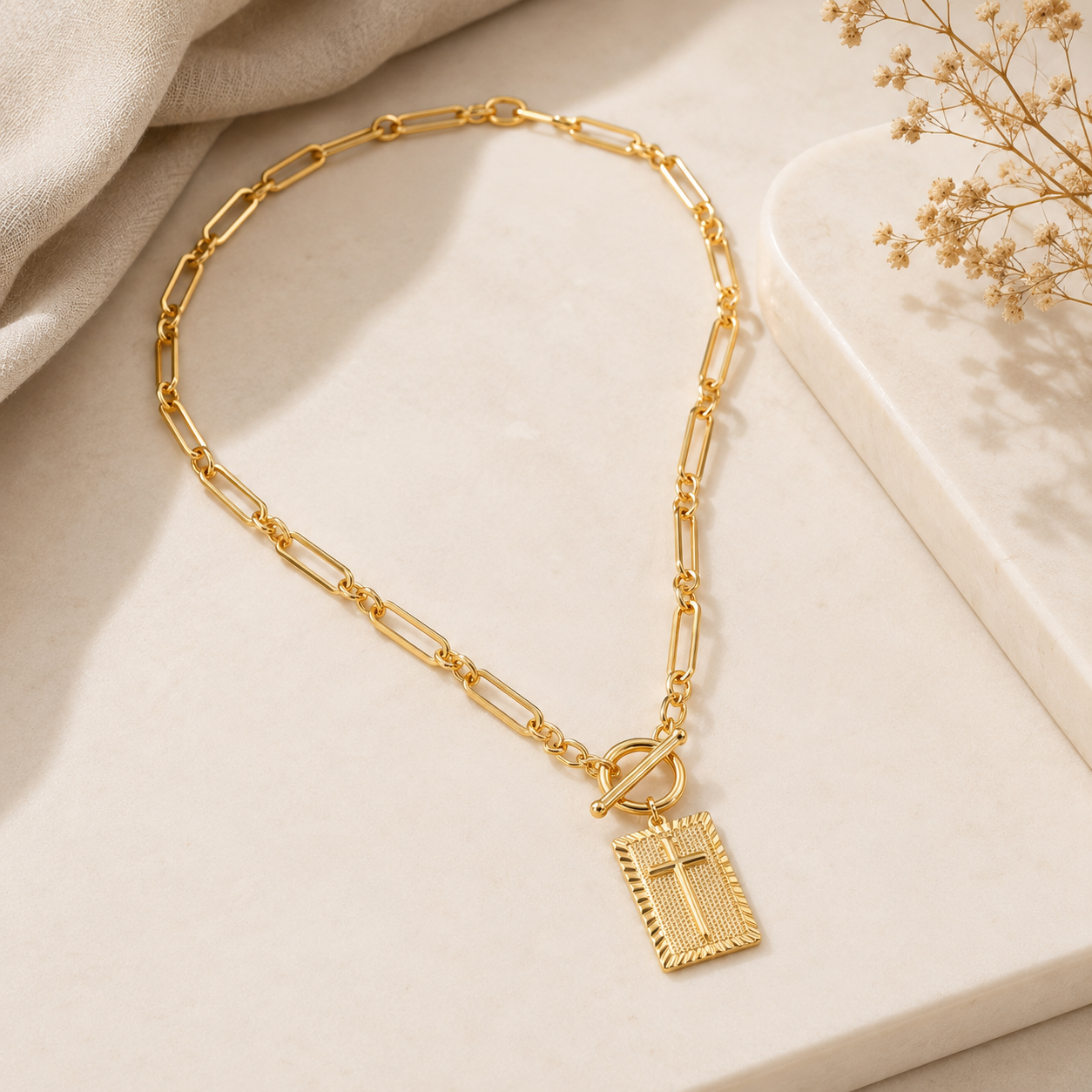 Nail Cross Necklace